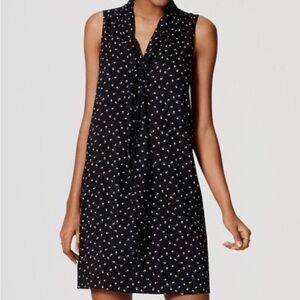 LOFT Black Sheath Midi Dress Mock Neck Sleeveless, Whimsy, Boho,Goth,DarkFantasy